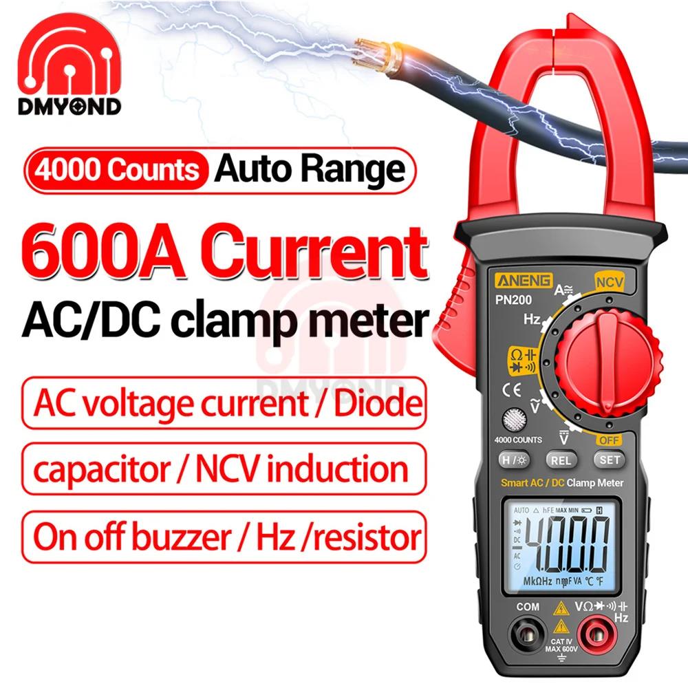 ANENG  Ŭ 跮 DC/AC 600A  4000 īƮ Ƽ   ׽, ڵ Hz ĿнϽ NCV  ׽Ʈ, PN200